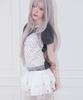 Chelikwili Soft Punk Eyelet Skirt - White
