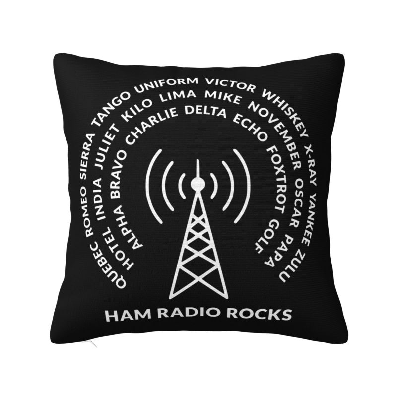Licensed Ham Radio Operator Communications Cushion Cover cm Soft Throw Pillow Case Decoration Bedding Sofa Pillowcase