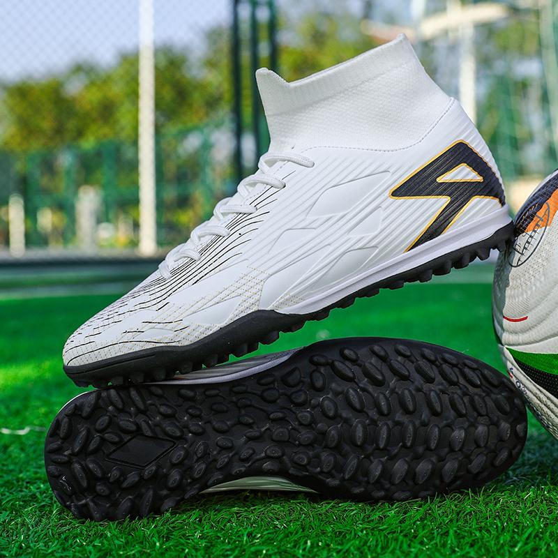 Tenagers Men's Soccer Shoes  Non-Slip AG/TF Soccer Cleats Ankle Boots Unisex Large Size Ultralight Football Boots Boys Sneakers