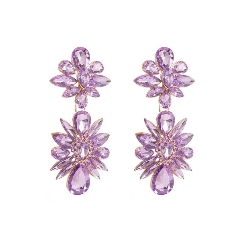 Fashion Alloy Earrings - Long Style Flower-shaped Earrings for Women - High-end Party Earrings with A Sophisticated Touch