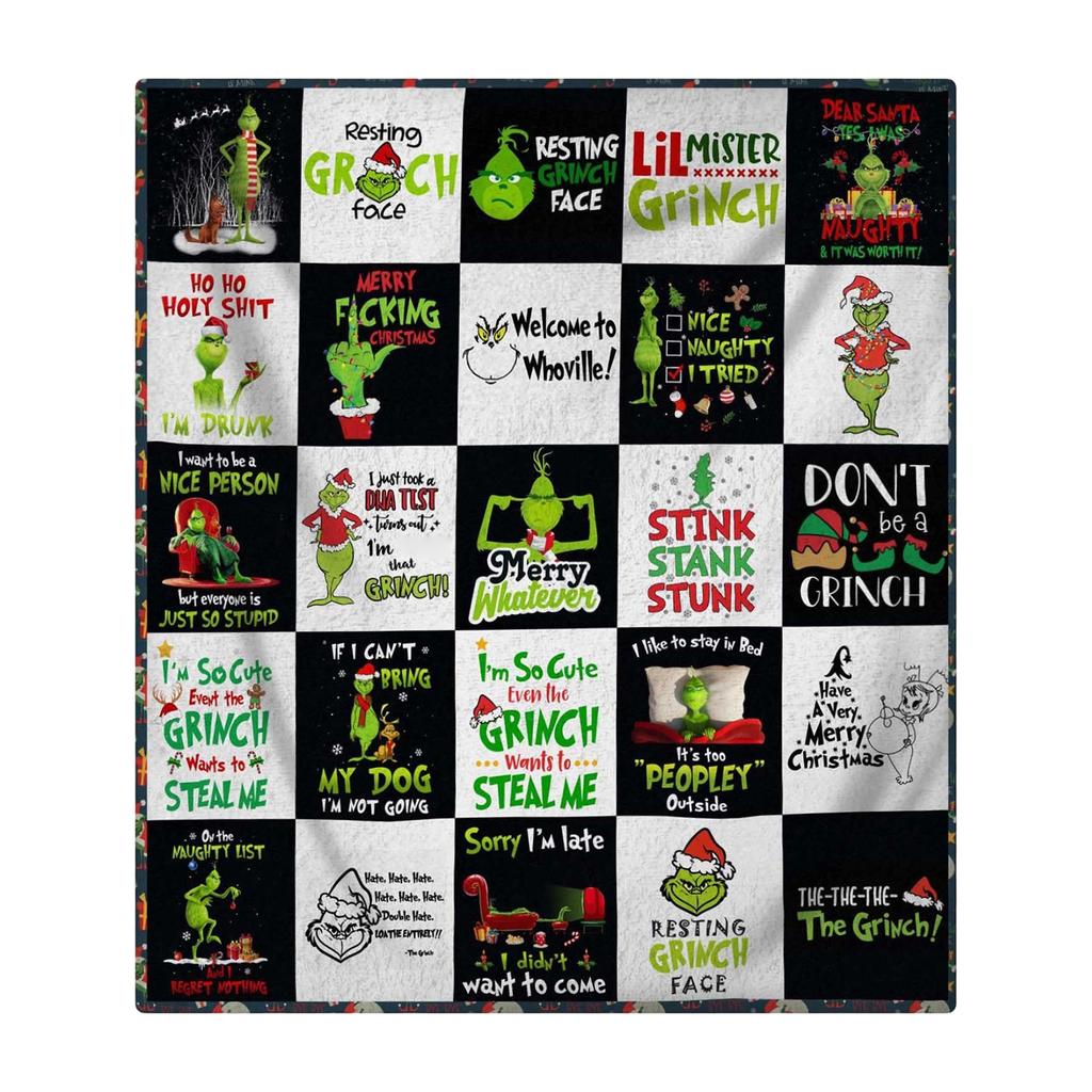 Printed Flannel Blanket Is Thick And Warm For Christmas, Suitable For The Elderly And Children To Keep Warm In Winter