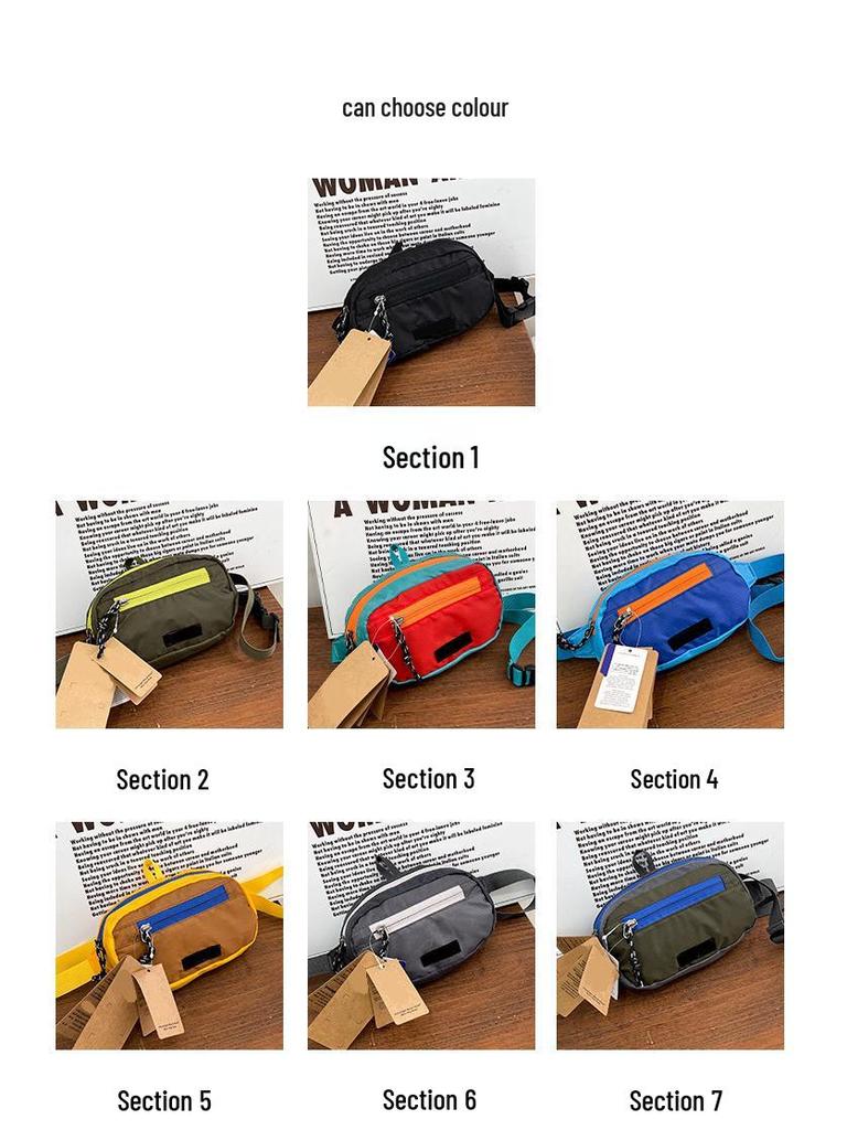 Trend Dopamin Colorblock Unisex Crossbody Sport Hüfttasche für Outdoor-Aktivitäten