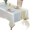 Waterproof Cotton Linen Tablecloth With Embroidery Oil-Resistant Washable Dining Table Cover Nordic Style Rectangle Mat