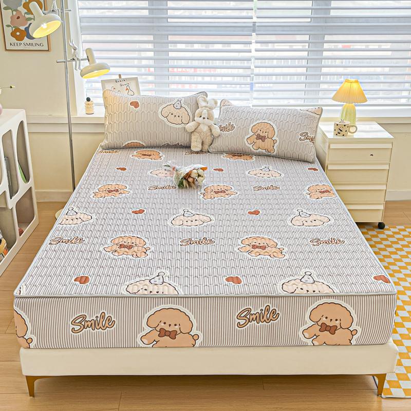 Bonenjoy Summer Mattress Cover Cooling Feel Bedspread Quilted Bed Cover Queen Size Bedsheet Fundas De Colchón (No Pillowcase)