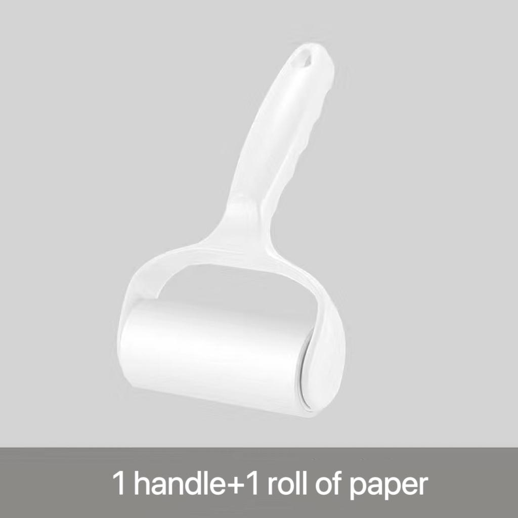Latest Tearable Roll Paper Sticky Roller Brush Pet Hair Remover Clothes Carpet Cleaning Brush Plush-touch Razor Home Cleaning Tool