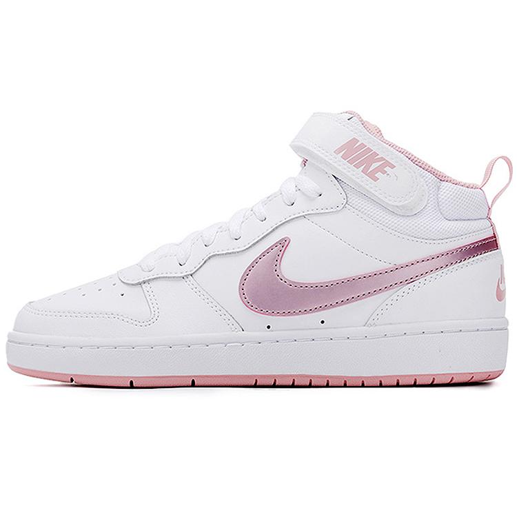 Nye Nike Court Borough 2 Mid Hvit Pink Glaze GS CD7782-105