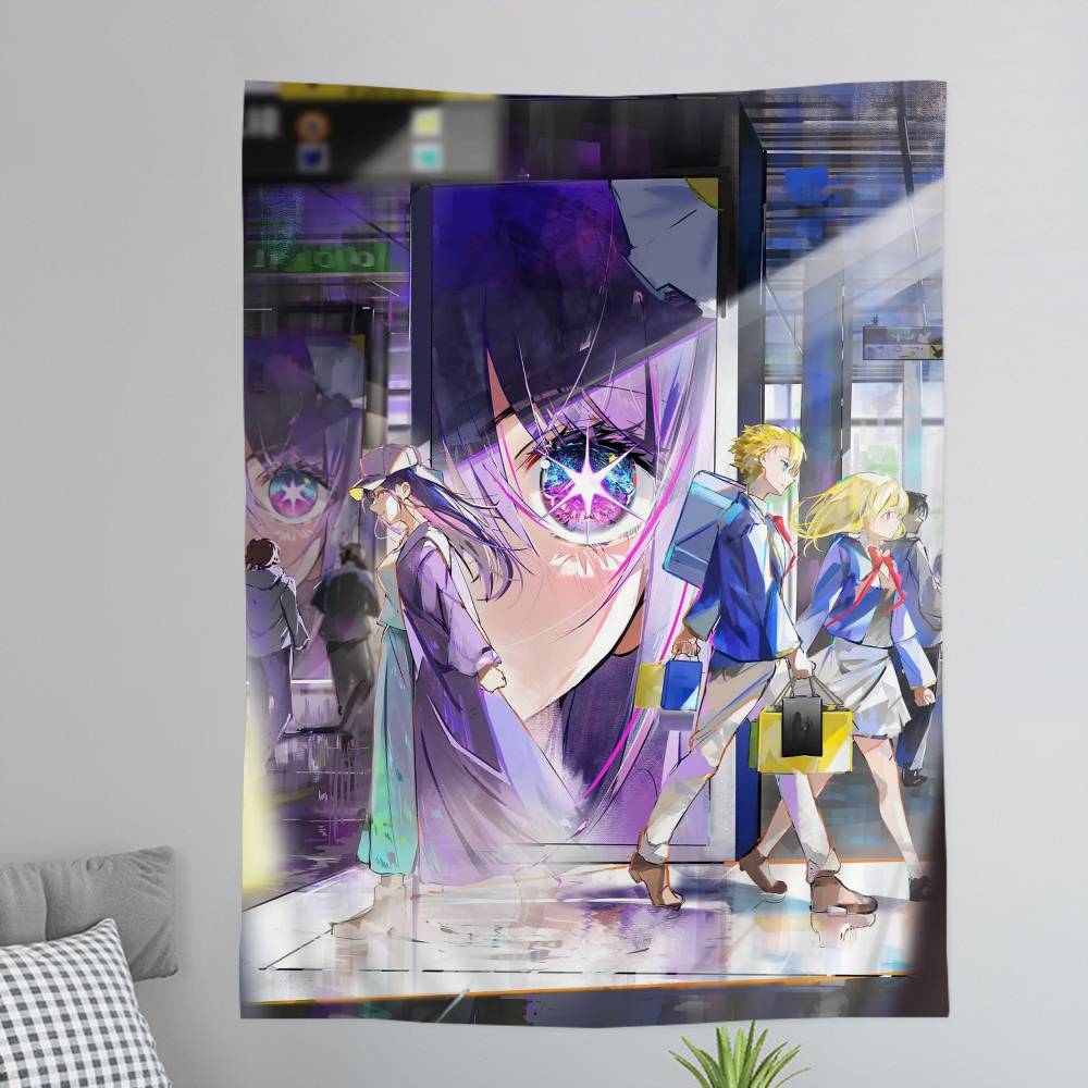 Anime OSHI NO KO Colorful Tapestry Wall Hanging Bohemian Wall Tapestries Mandala Wall Hanging Sheets