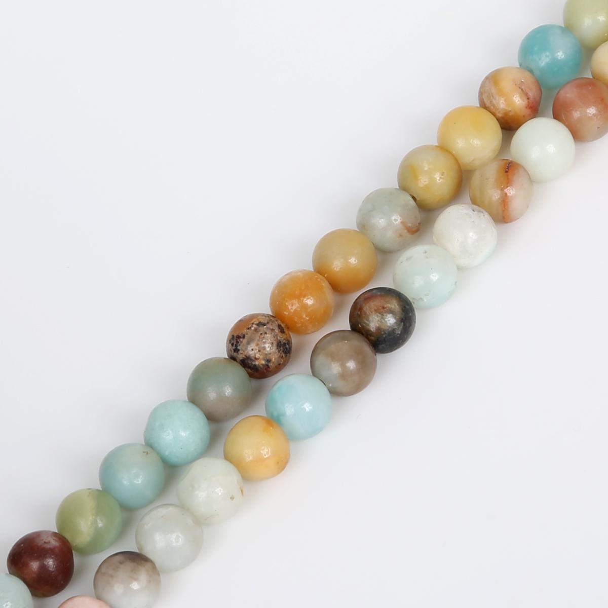 

4-12 мм/32-93 шт. Натуральные круглые гладкие бусины из амазонита для изготовления ювелирных изделий своими руками 8mm 48pcs