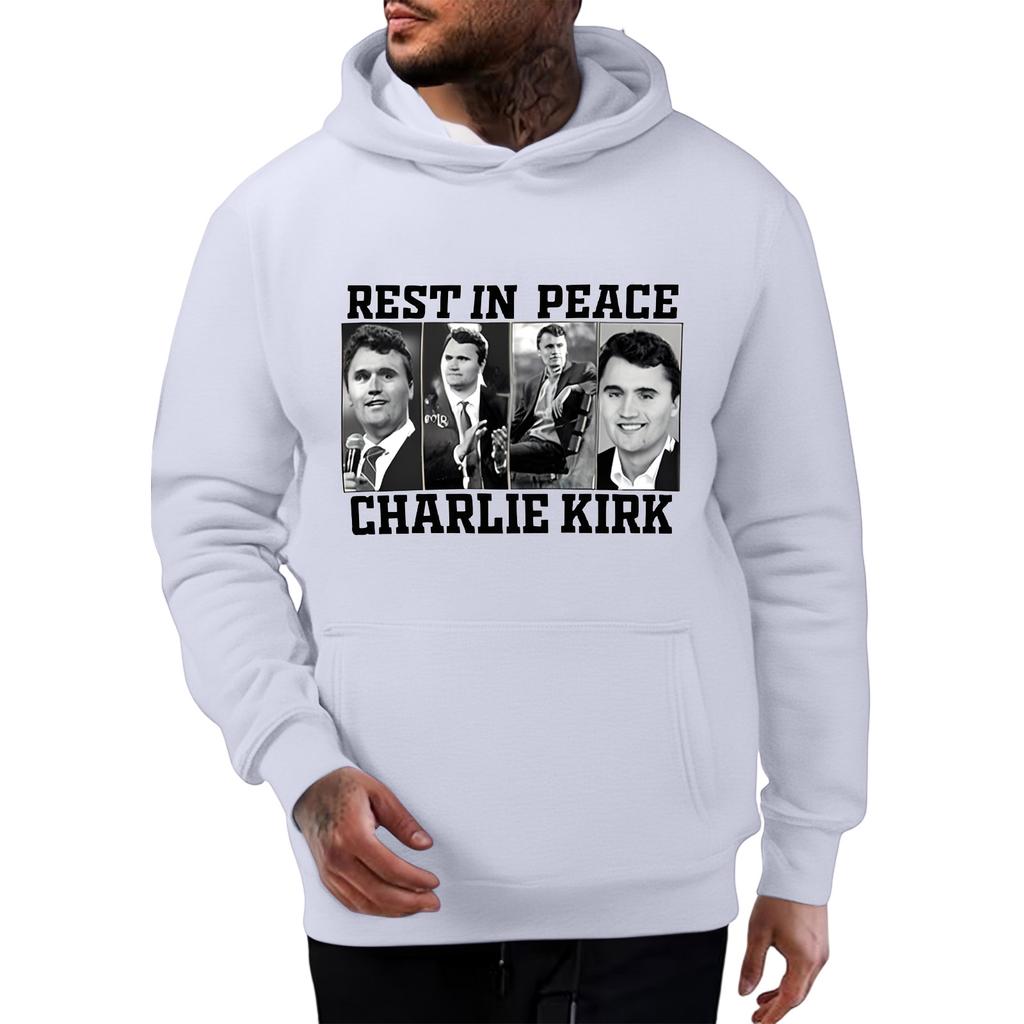 Men's Fashionable Casual Long-sleeved Printed Hooded Sweater Top