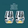 1/2Pcs Shot Glass Crystal Gold Foil Shot Glasses Chinese Style Sake Glasses For Wine Vodka Glasses Double Glass Wine Cup For Bar