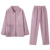 Coral Fleece Pajamas Women'S Autumn And Winter Flannel Warm Can Be Worn Outside Thickened Fleece Loungewear Suit Women