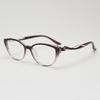 TR90 Cat Eye Myopia Glasses Women Fashion Metal Frame Blue Light Blocking Nearsighted Glasses -1.5 -2