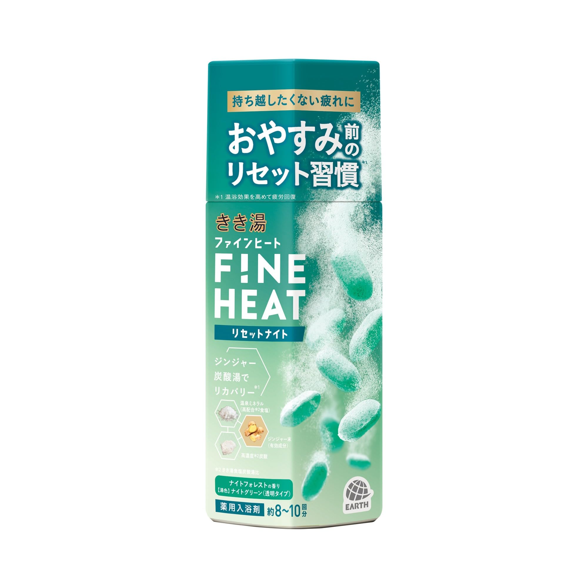 Bathclin Kikiyu Fine Heat Reset Night High-Concentration Carbonated Bath Salt, Bottle, 400g (About 8-10 Uses), Herbal Formula (Quasi-Drug) x1