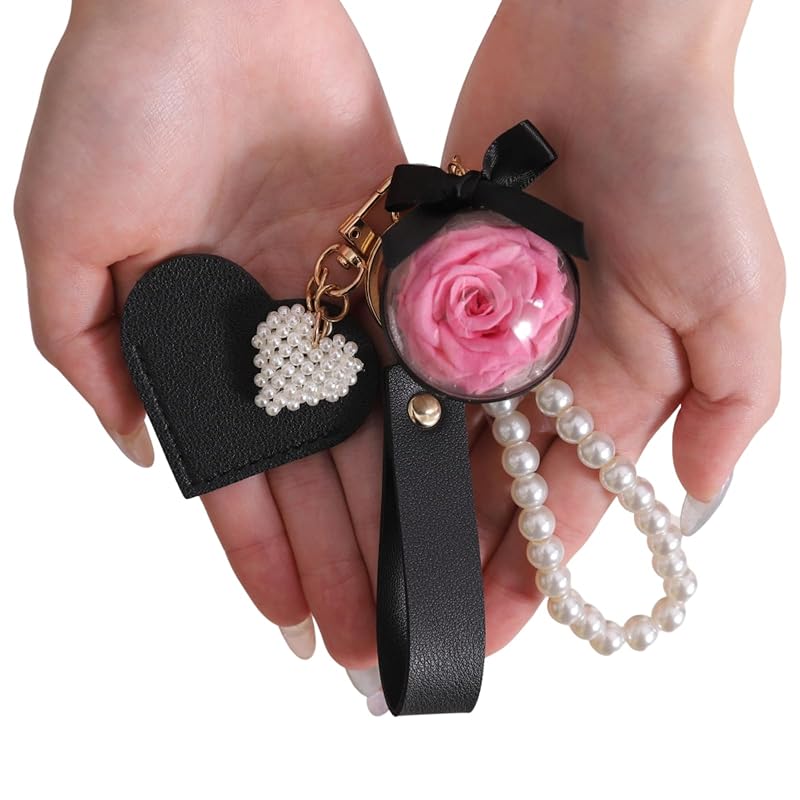 

[Forever Flowers] “Domestic puriza made from real roses” preserved flowers key ring charm present Valentine white day mother s day Respect for the