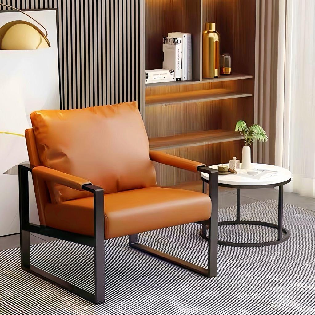Modern Wrought Iron Sofa Chair - Light Luxury for Living Room or Bedroom