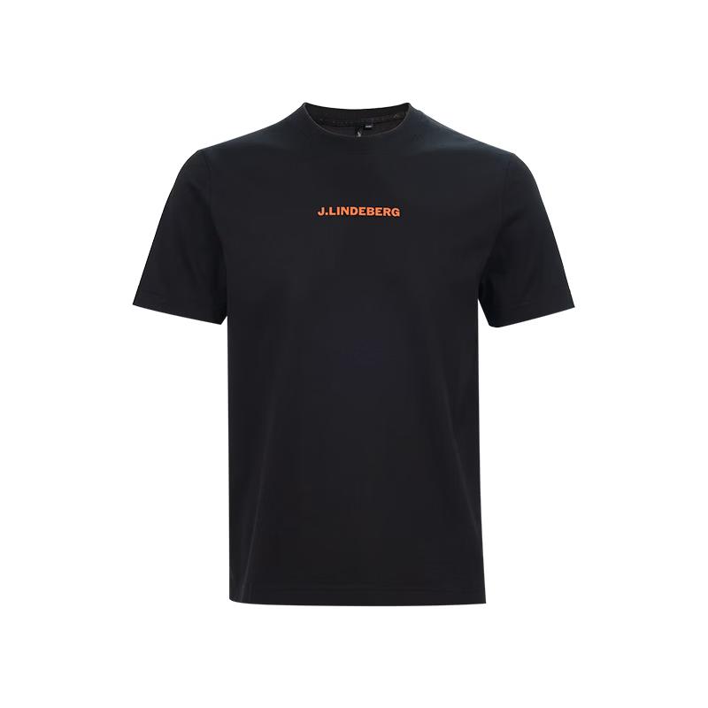 J.LINDEBERG Men's Golf Logo Print Cool-Touch T-Shirt