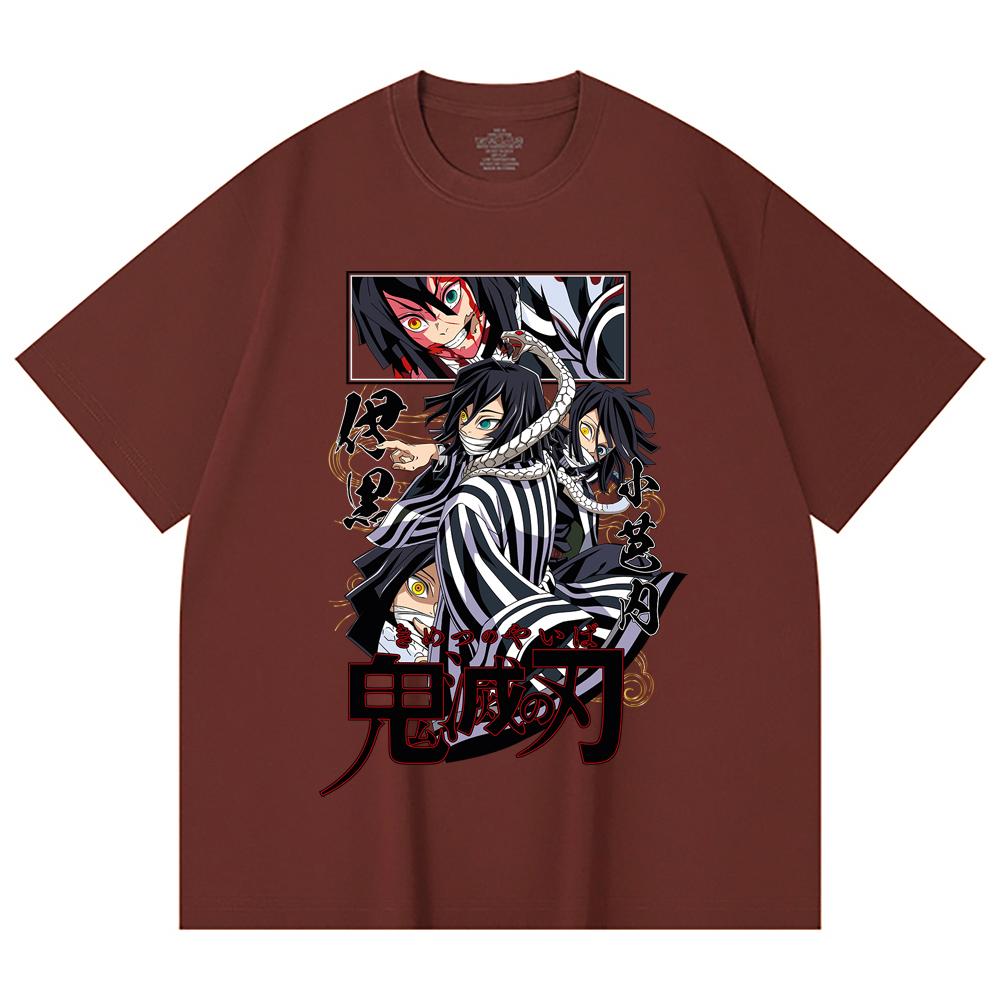 230 Gsm 100% Cotton Demon Slayer V95 Iguro Print Unisex Heavy Cotton T Shirt