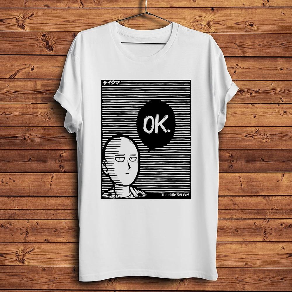 One-Punch Man Saitama Serious Punch Manga Panel T-Shirt, Unisex Anime Streetwear Tee, 100% Cotton Casual Short Sleeve Top
