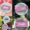 Pack of 12 Eye Catching Lid Labels Acrylic Decals Blank Cup Nameplate Acrylic Decorative Sheets Acrylic Material for Cup