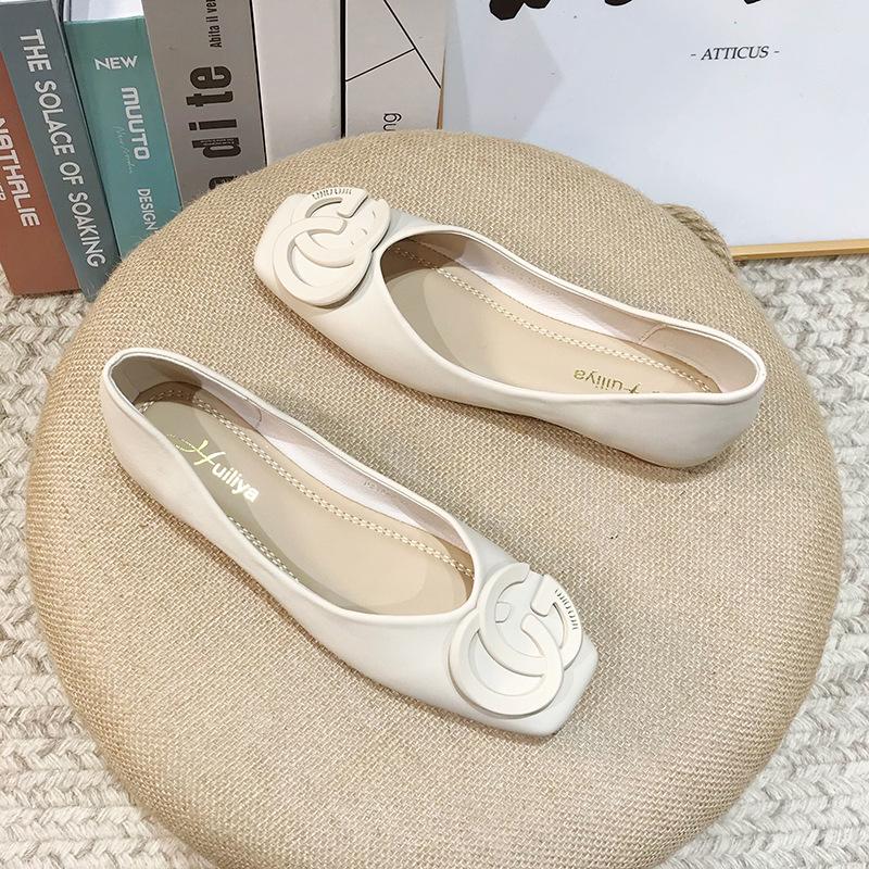 Flat Shoes Children's Spring and Autumn 2025 New Mary Jane Women's Shoes Soft Leather Soft Sole Single Shoes Doudou Shoes P216-3