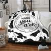 Cow Print Home Customize Your Name Blankets Soft Cozy And Lightweight For Yearround Use Perfect For Picnics Sofa Relaxation Office Warmth Bedding
