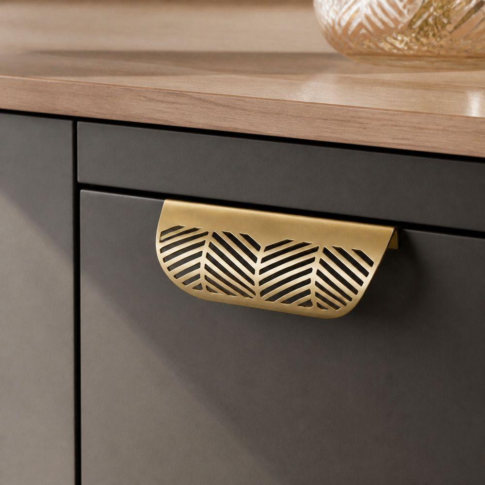Curved Grip Drawer Pull Handle Zinc Alloy Cupboard Door Handle Furniture Hardware