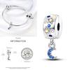 Cat Butterfly Daisy CZ Pave Clip Charm Bead Components Positioning Buckle Copper Metal Silicone Spacer Bead Components Compatible With Authentic