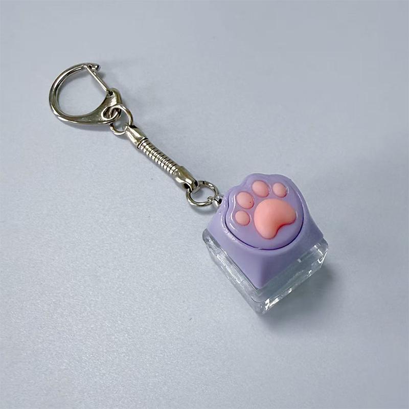 Cat Paw Keys Finger Keyboard Keycap Stress Relief Fidget Keychain Pass The Time Key Button Pinch Toy Adult