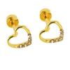 2026 Heart-shaped Design Diamond-set Stud Earrings Light Luxury High-end Sense Simple Versatile Earrings Women