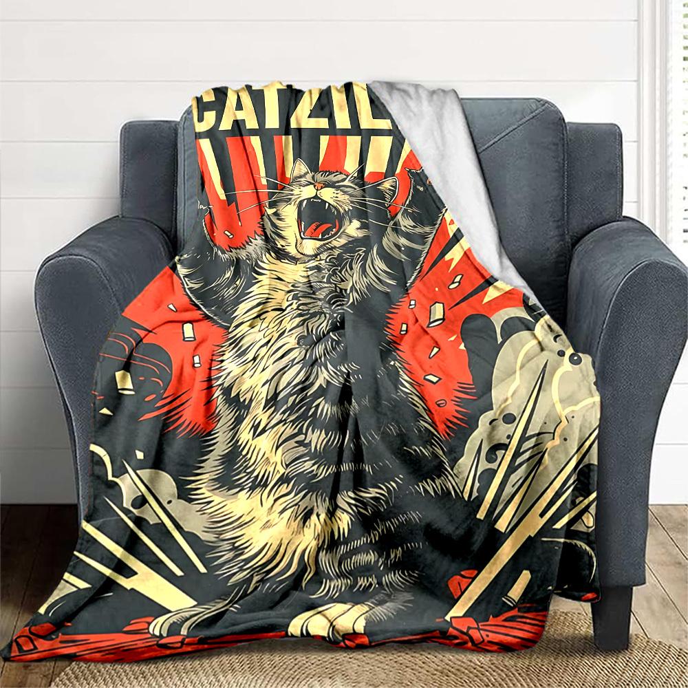 1pc Monster Cat Blanket - Perfect Gift for Birthdays, Christmas & Halloween- Soft, Warm & Versatile yy250909157