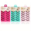 1 Set Natural Thick Full False Eyelashes Super Long Chris Cross Eyelashes Charm 3D Staggered Eyelashes
