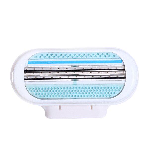 

4 шт., женские лезвия для бритвы, 3-слойные женские лезвия для бритья, одноразовые лезвия для бритья синий