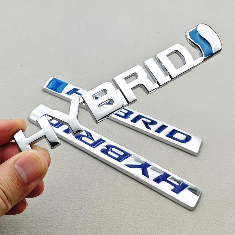3D Metal Car Sticker Logo HYBRID Fender Side Rear Trunk Badge Emblem For Toyota RAV4 Prius Camry Accord Sienna Auto Accessories