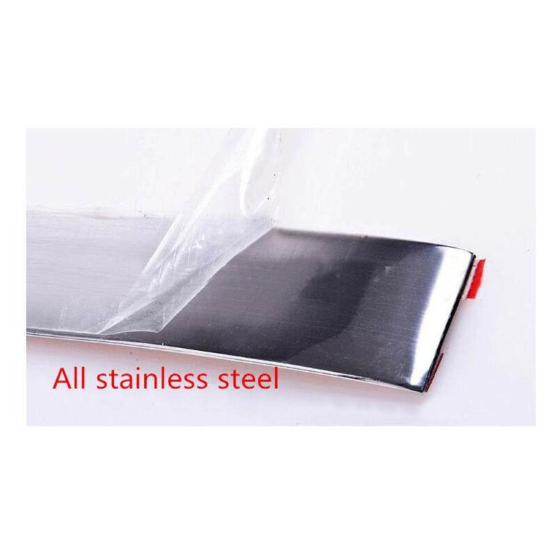 100" Car Bumper Door Edge Lip Guard Chrome Decor Protector Moulding Trim Strip