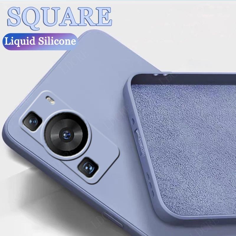 For Cover Huawei P60 Case For Huawei P60 P 60 Capa Purple Back Liquid Silicone Shockproof TPU Soft Case Huawei P60 Pro Fundas