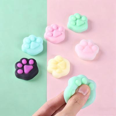 10/20pcs Mochi Squishy Kawaii Cat Paw Squishy Taba Cute Squeeze Toy Vent Pinch Squish Stress Relief Toys Birthday Party Gift