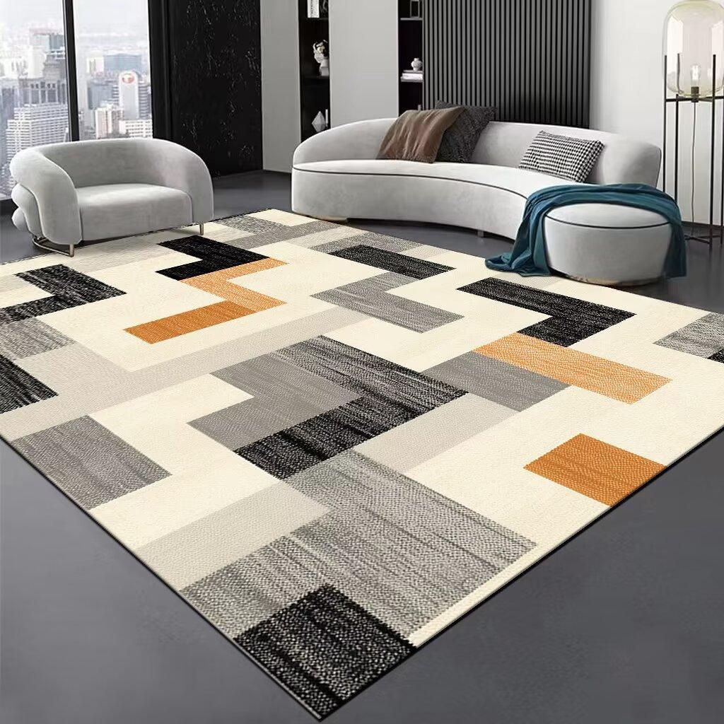 Nordic Large Size Abstract Rugs for Living Room Light Luxury Sofa Area Decoration Carpets Home Bedroom Lounge Non-slip Floor Mat