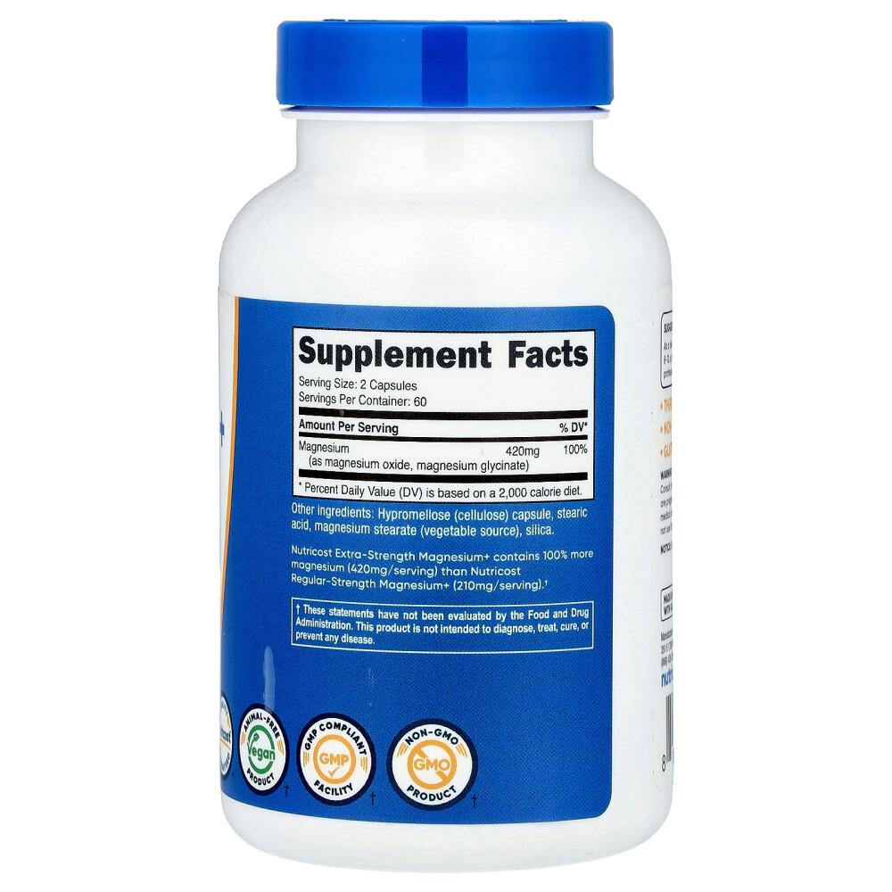 iHerb Glycinate Magnesium 420mg, 120 Capsules (210mg per Capsule)