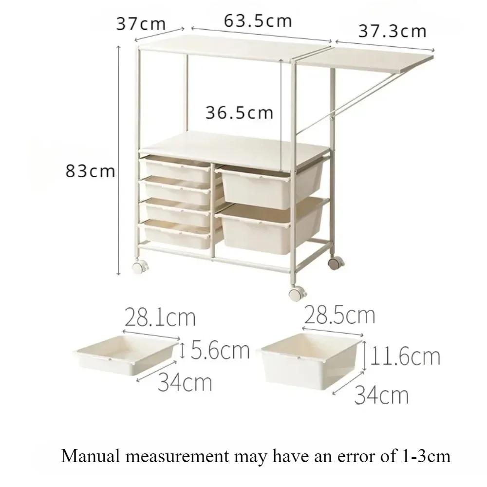 Dining-Side Storage Cabinet Multi Layer Kitchen Cart With Wheel Mobile Extension Design Microwave Storage Cart Tea Water Cabinet