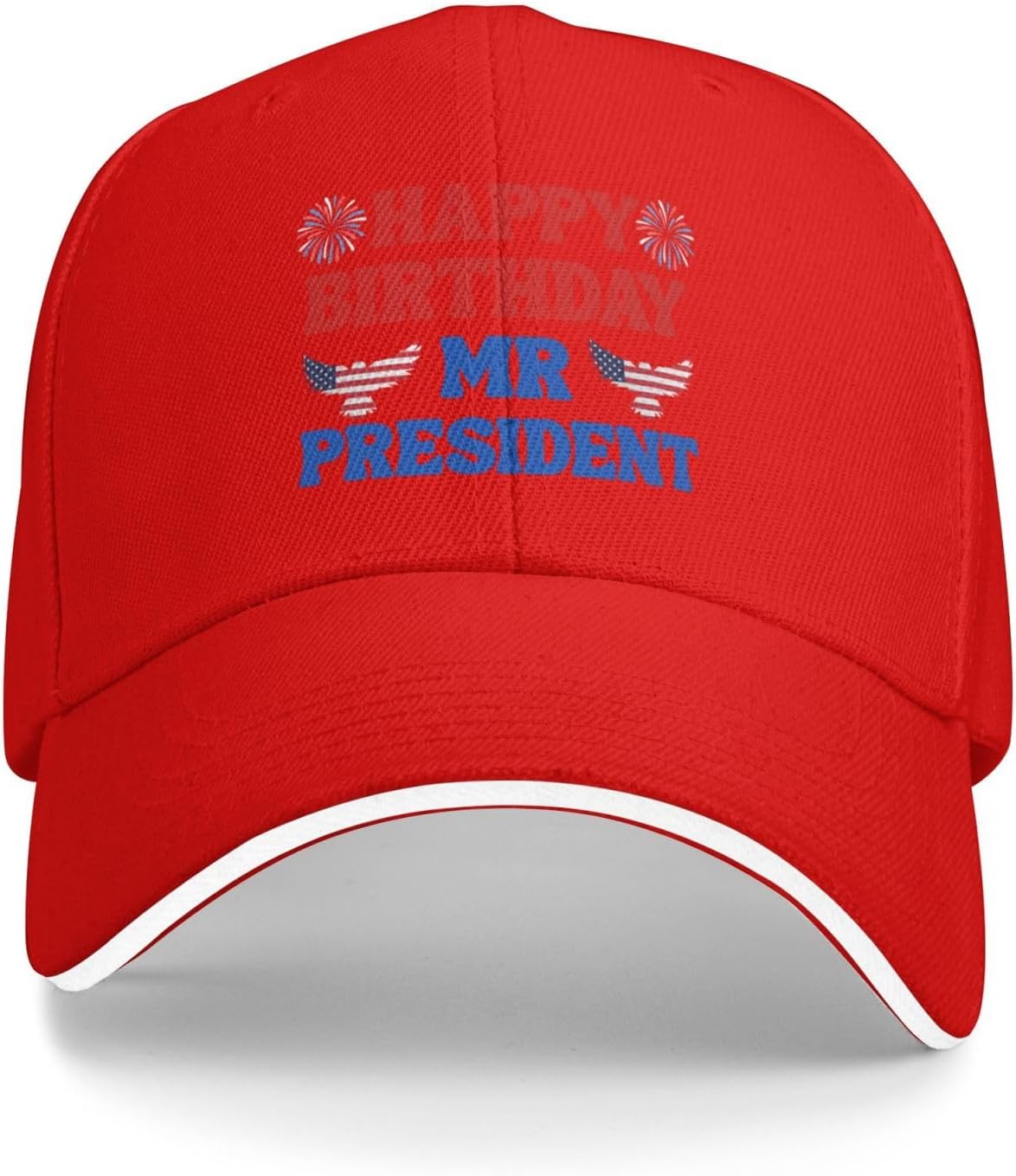 

Happy Birthday Mr President Baseball Cap Polyester Patriotic Supporter Outdoor Adjustable Cap One Size