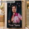 Beach TowelHarry Styles Custom Name Text Personalized Soft Towel for Beach Pool Indoor Home Decor Gift