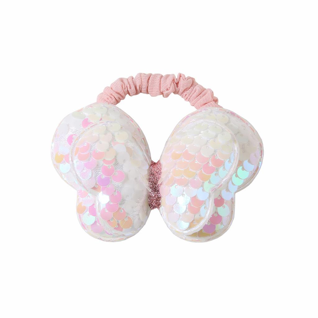 High-grade Sequined Bow Hair Rope Children's High Elastic Small Intestine Ring Does Not Hurt The Hair Rubber Band Ponytail Children's Hair Accessories