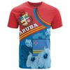 Aruba National Emblem Flag 3d Print T-Shirt New Fashion Netherlands Crew Neck Short Sleeve Tshirts For Men Clothing Streetwear