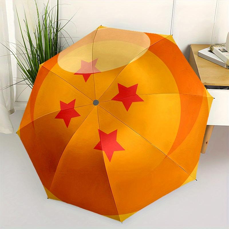 Наклейка-стикер Звезды Dragon Ball Z Оранжевый Шар для Ноутбука, Бутылки для Воды, Окна Автомобиля, Виниловая, Зонт, Портативный Компактный Зонт-Трость 3 Складывания для Мужчин и Женщин, S148