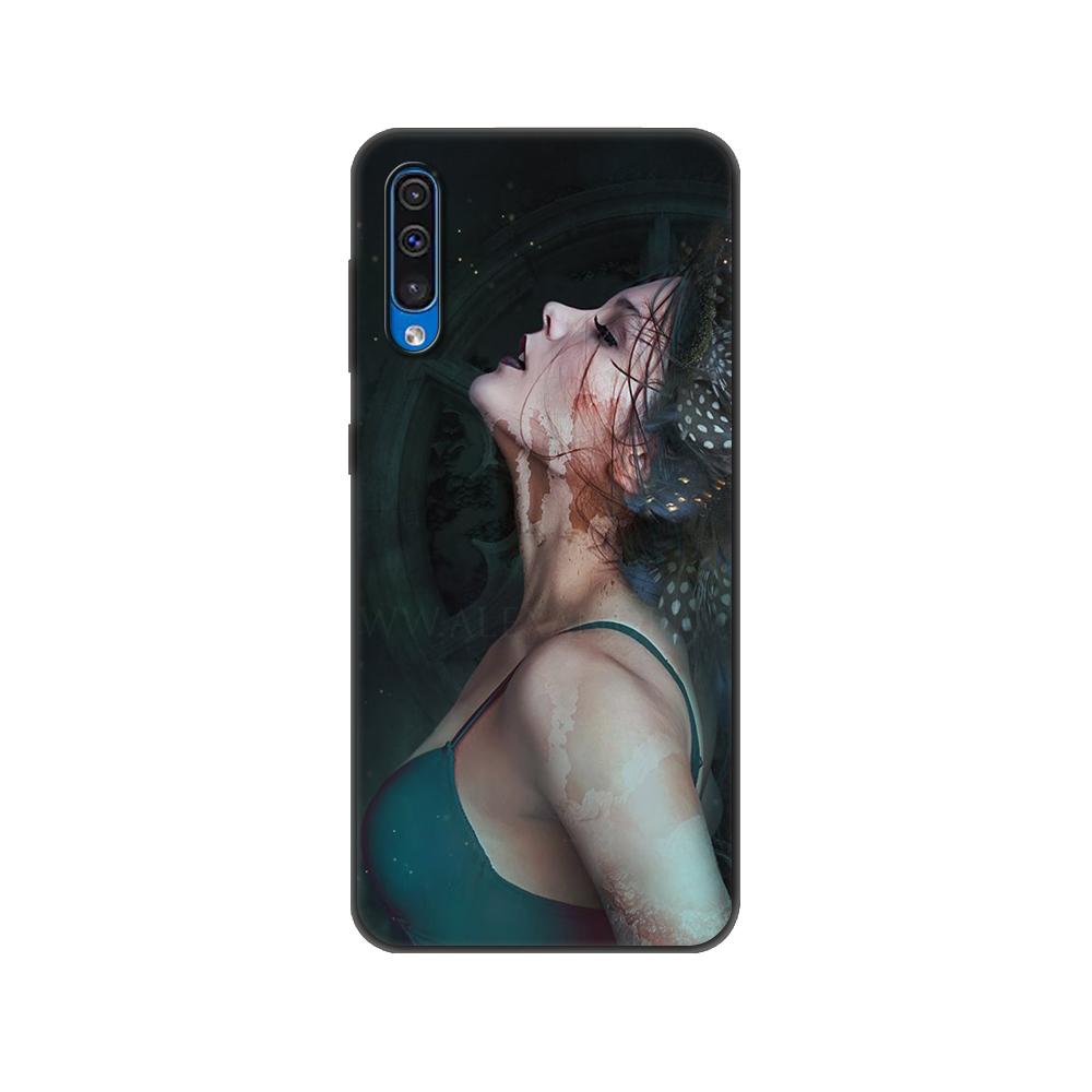 Schwarze TPU-Hülle für Samsung Galaxy A50 50S A30S A10 A01 A11 A21S A31 A41 A51 A71 M21 M30S S10 LITE Orakel der Nacht dunkles Licht