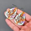 January Red Garnet Stone Silver Finish Multi Electroformed Drop Earrings Jewelry V-98
