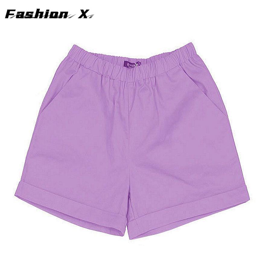 Sommerliche weite Hose Damen Einfarbig Übergröße Shorts