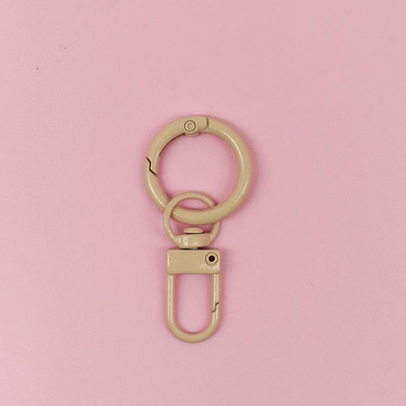 Colorful U-Shaped Metal Spring Buckle Keychain Accessory
