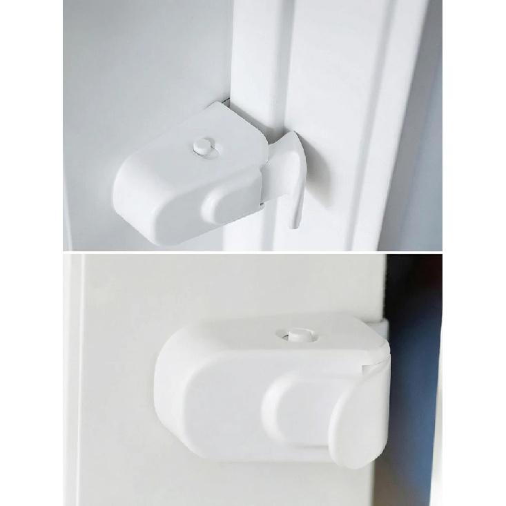 Baby Safety Door Handle Lock Simple Install Baby Pinch Guard Door Stopper One Handed Operation for Closet & Pantry Doors