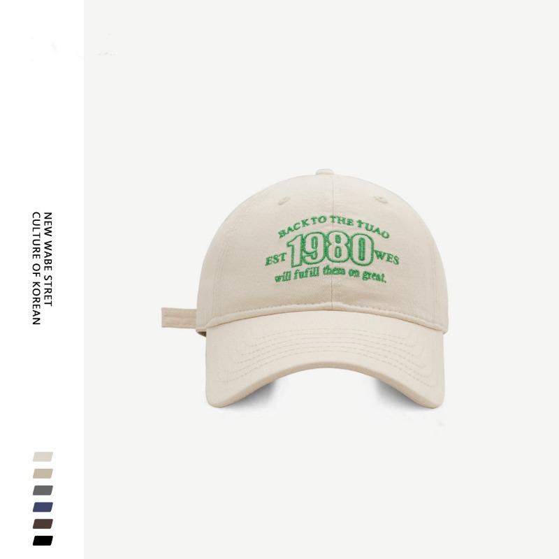 Trendy brand letter embroidery 1980 baseball cap for men and women, summer fashion versatile cap